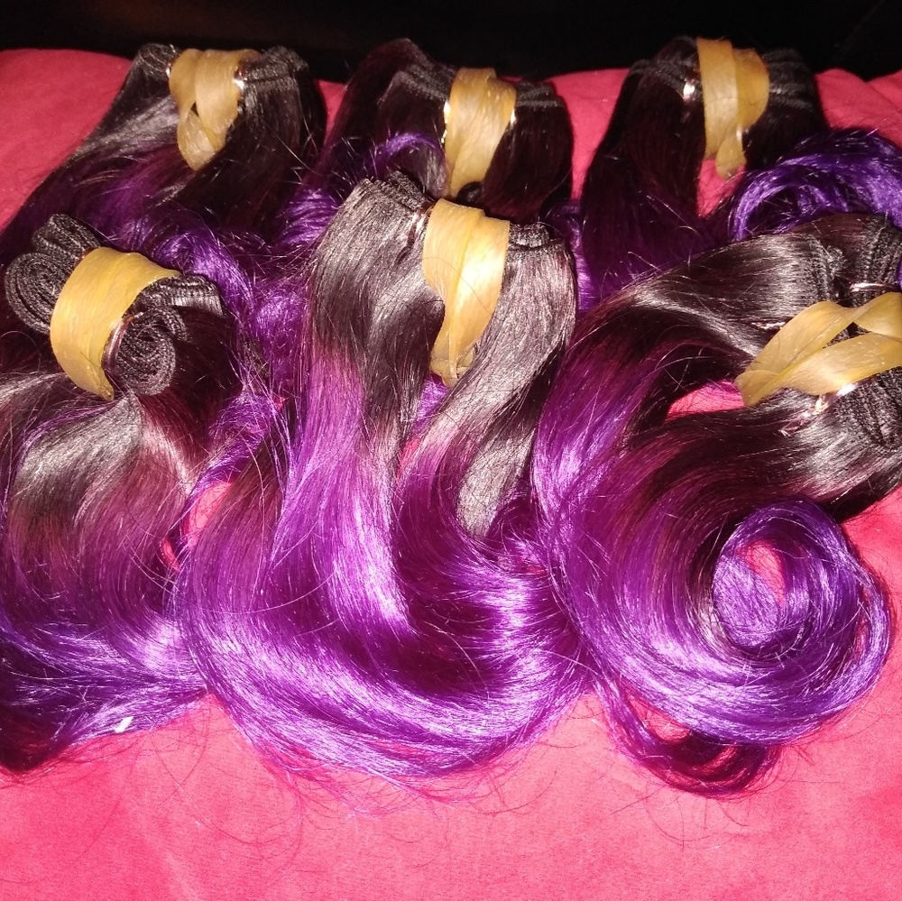 Brazilian human hair short weave 6" inches